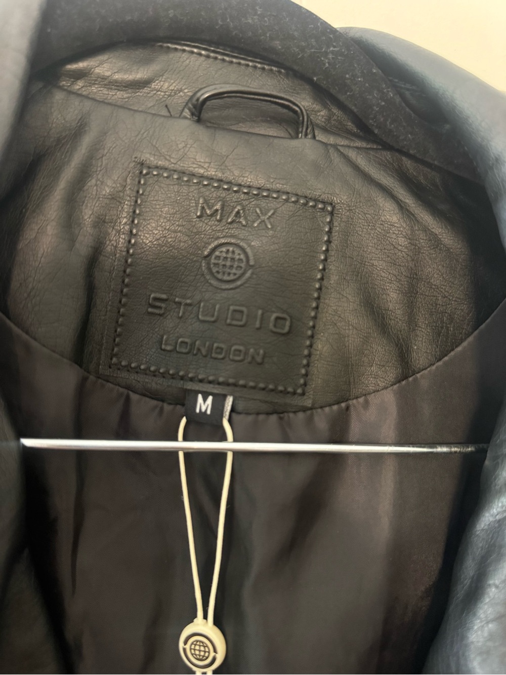 Max Studio Black Leather Moto Jacket - Picture 3 of 4